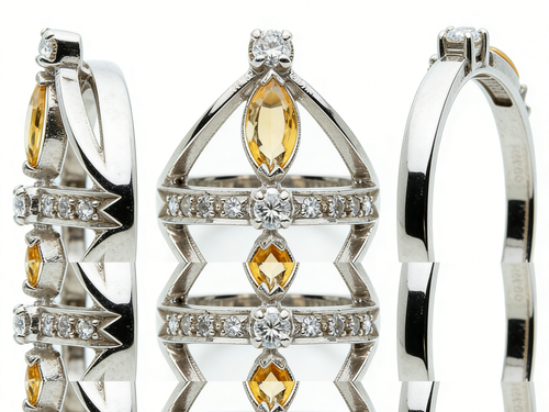 Bague Aigue-marine Acier inoxydable - Minimaliste - Taille 50