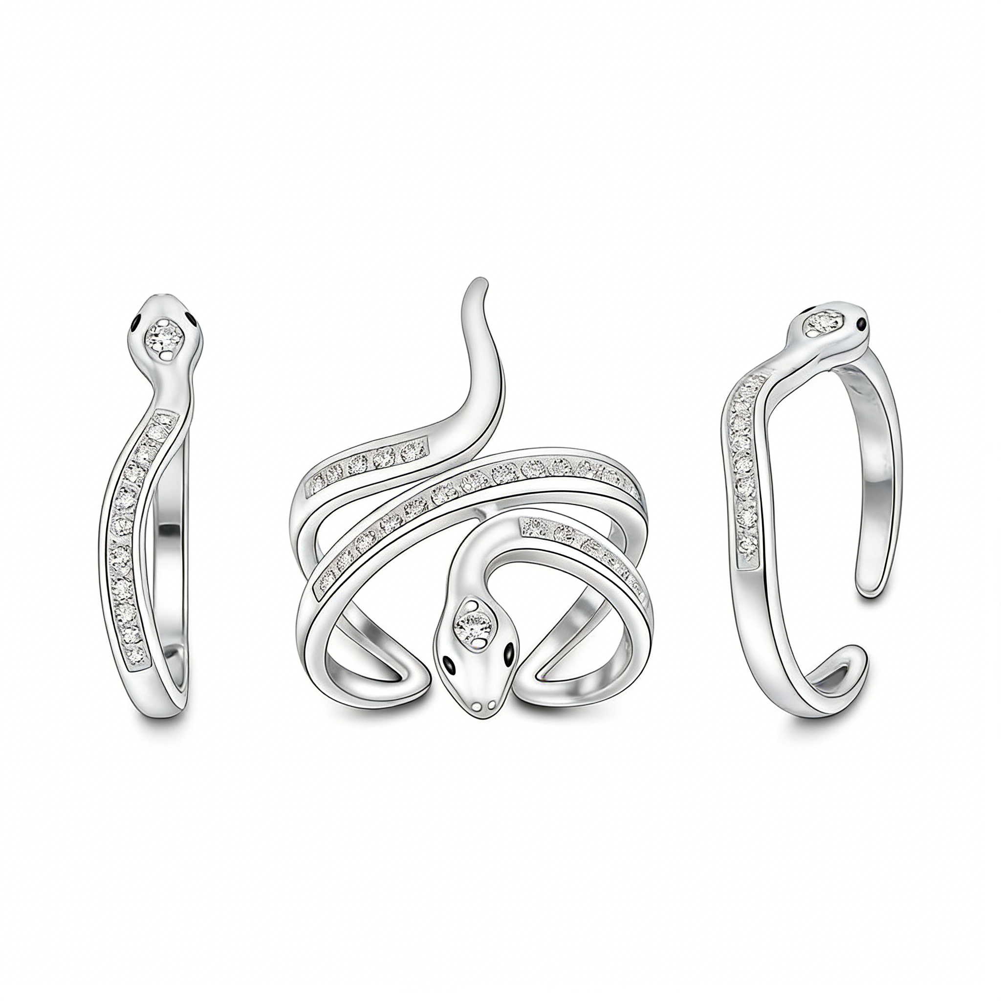 Bague Zircon Platine - Tendance - Taille 58