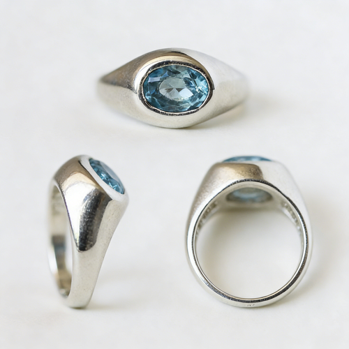 Bague Topaze Vermeil - Vintage - Taille 48
