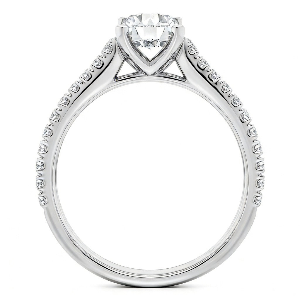 Collier Diamant Platine - élégant - 55cm - Atelier Bijoux Paris