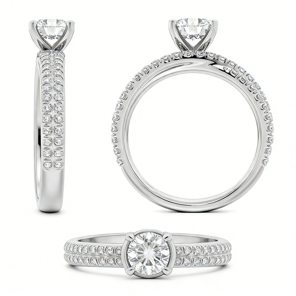 Collier Diamant Platine - élégant - 55cm